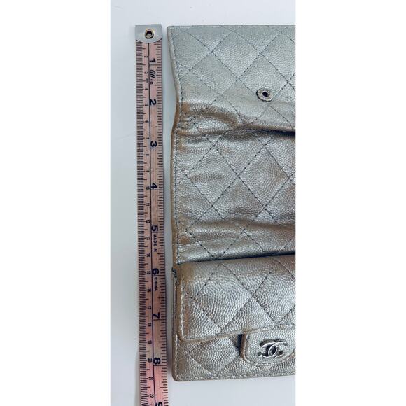 Chanel Metallic Caviar Quilted Flap Wallet SHW Series 31 2021 Authentic CoA - Picture 9 of 11